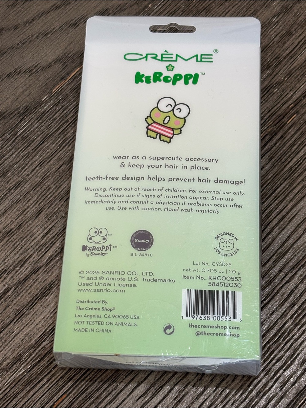 The Crème Shop x Sanrio • Keroppi Green Crease-Free Hair Clips - 4 Pack - Picture 2 of 7